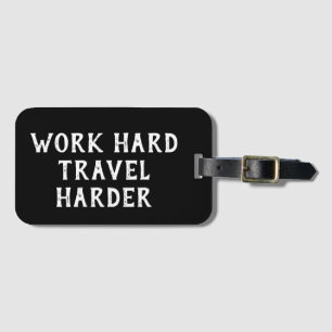 Motivational citationsteckenarbete reser hårt mer bagagebricka