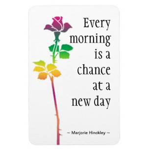 Motivational citationsteckenmagnet: Ny dag Magnet