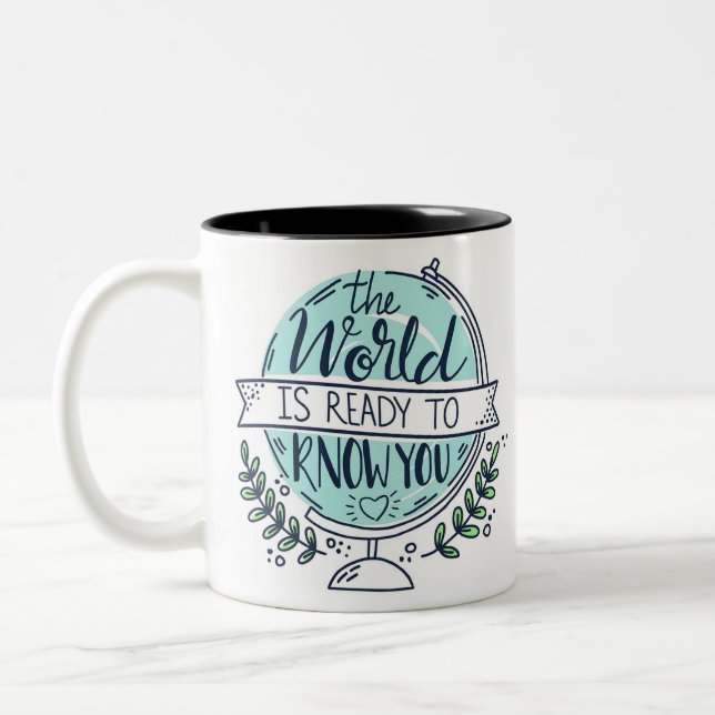 Motivational Coffee Mug - You are your limits Två-Tonad Mugg (Vänster)