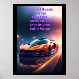 Motivational Colin Mcrae Rak Roads Poster