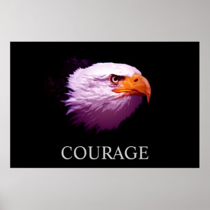 Motivational Courage American Örn Poster