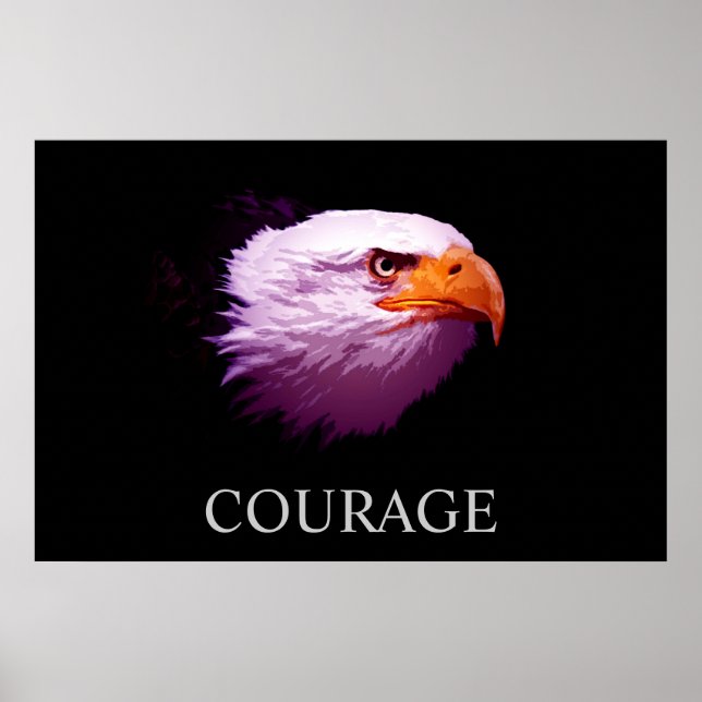 Motivational Courage American Örn Poster (Framsidan)