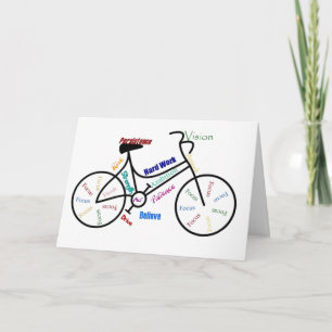 Motivational cykel, cykel som cyklar, sport, hobby kort