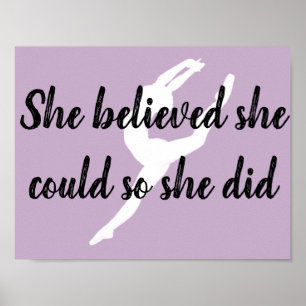 Motivational dansaffisch poster