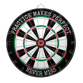 Motivational Dartboard Wall Art Practice Quote Darttavla