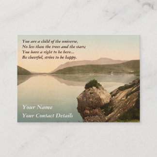 Motivational Desiderata för Irland havskusten Visitkort