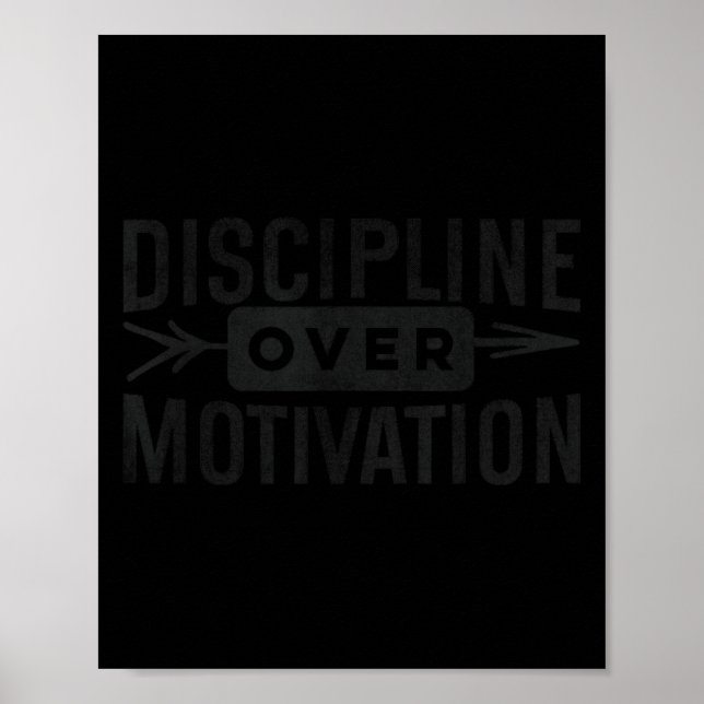 Motivational Discipline Over Motivation Insrationa Poster (Framsidan)
