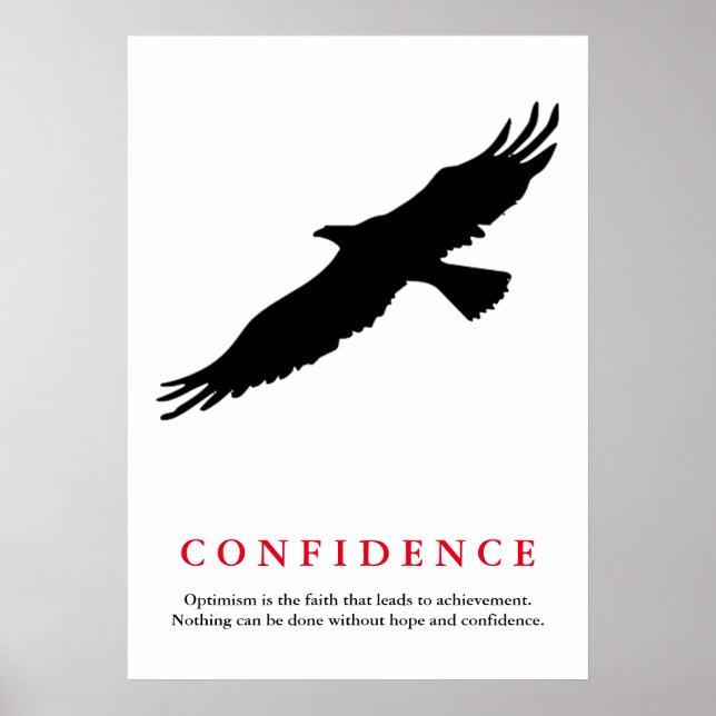Motivational Eagle Silhouette Confidence Quote Poster (Framsidan)