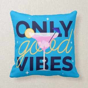 Motivational endast bra vibescocktailparty kudde