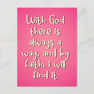 Motivational Faith Baserat Godly citat Vykort