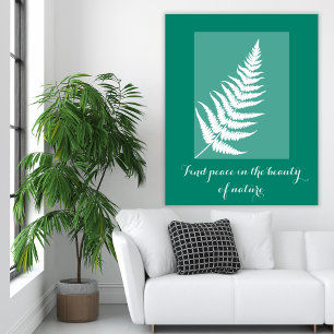 Motivational fern Boho grönt Wall Art Poster