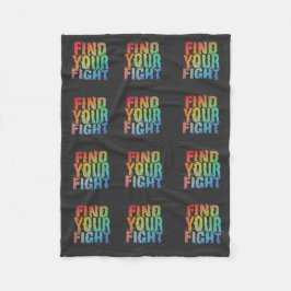 Motivational Find Your Fight Quote Art Fleecefilt