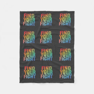 Motivational Find Your Fight Quote Art Fleecefilt