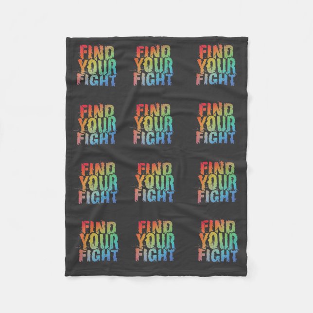 Motivational Find Your Fight Quote Art Fleecefilt (Framsidan)