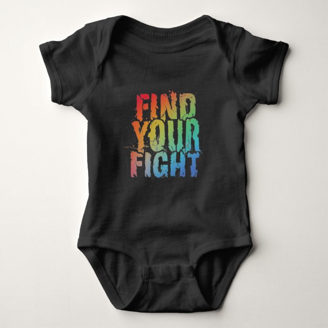 Motivational Find Your Fight Quote Art T Shirt (Framsida)