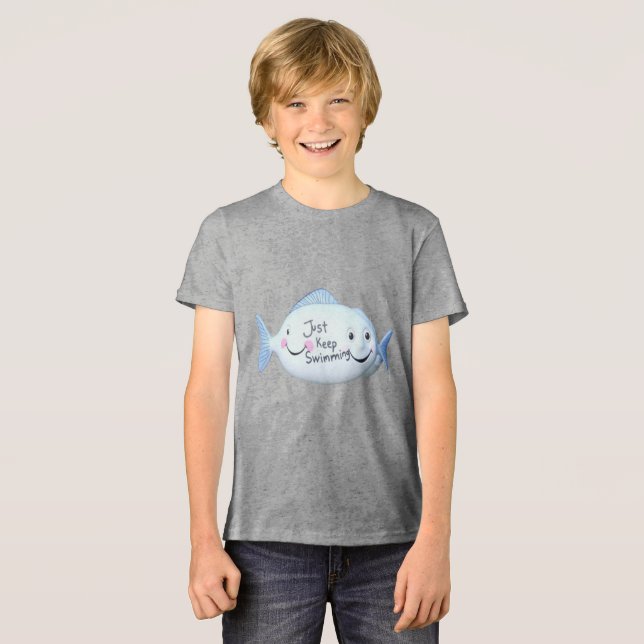 Motivational Fish T-Shirt (Framsida Full)