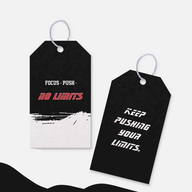 Motivational Fitness Black Presentetikett (Skapare uppladdad)