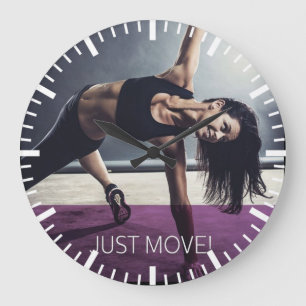 Motivational Fitness Gym Stor Klocka