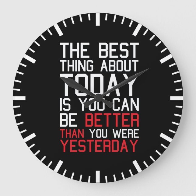 Motivational Fitness Gym Stor Klocka (Framsida)