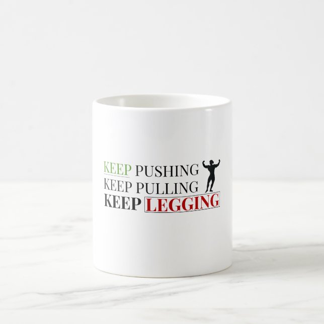 Motivational Fitness Mug – Text-Based Gym Quote Kaffemugg (Center)