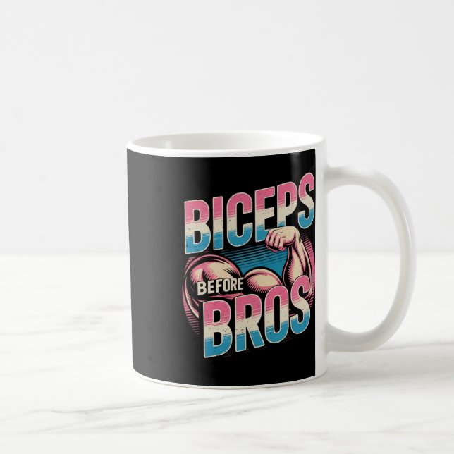 Motivational Funny Gym Humor Biceps Gains Biceps B Kaffemugg (Höger)