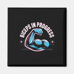 Motivational Funny Gym Humor Biceps Gains Biceps I Magnet