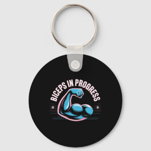 Motivational Funny Gym Humor Biceps Gains Biceps I Nyckelring