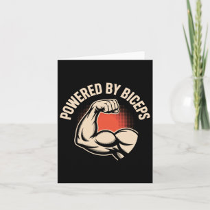 Motivational Funny Gym Humor Biceps Gains Powered Kort