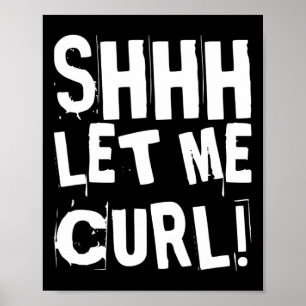 Motivational Funny Gym Humor Biceps Gains Shhh Let Poster
