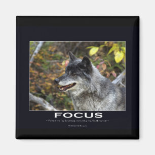 Motivational gåvor för grå färgvarg magnet