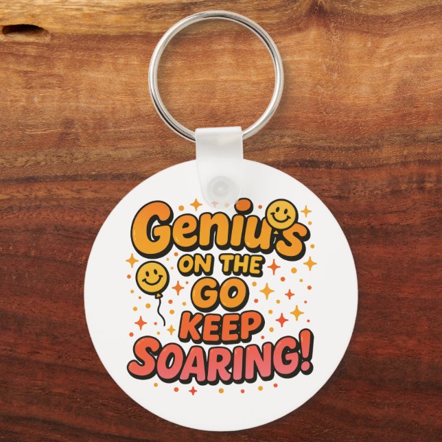 Motivational Genius Nyckelring (Framsida)