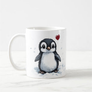 Motivational Gift, Fluffy Penguin, Vänskap Kaffemugg