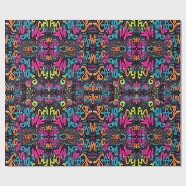 Motivational Graffiti Wrapping Papper Presentpapper (Platt)