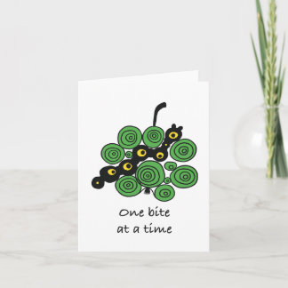 Motivational Greeting Card "One bite at a time" Kort