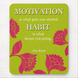 Motivational gröna Mousepad Musmatta