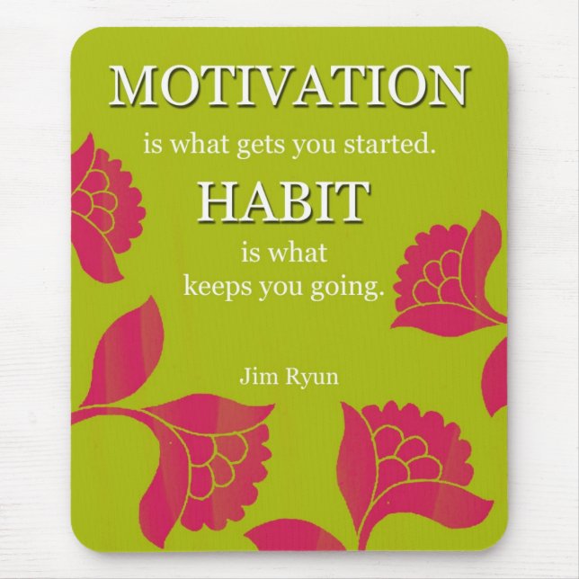 Motivational gröna Mousepad Musmatta (Framsidan)