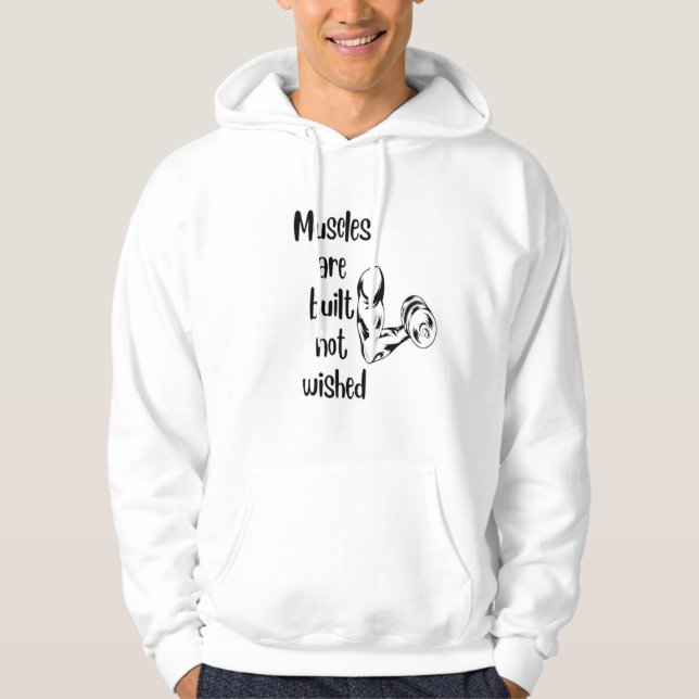Motivational Gym Workout Apparatur Hoodie (Framsida)