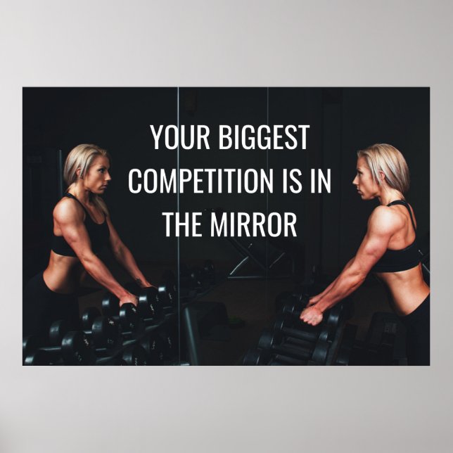 Motivational Gym Workout Competition Quote Poster (Framsidan)