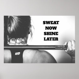 Motivational Gym Workout Sweat Shine Senare Poster