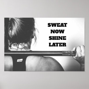 Motivational Gym Workout Sweat Shine Senare Poster