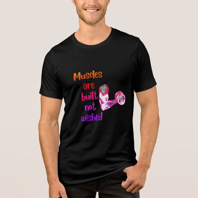 Motivational Gym Workout Tee Shirt (Framsida)