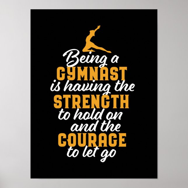 Motivational Gymnastics Quote Gymnast Dotter Poster (Framsidan)