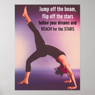 Motivational Gymnastics Quote Poster