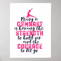 Motivational Gymnastics Quote Sports Girl Gymnast