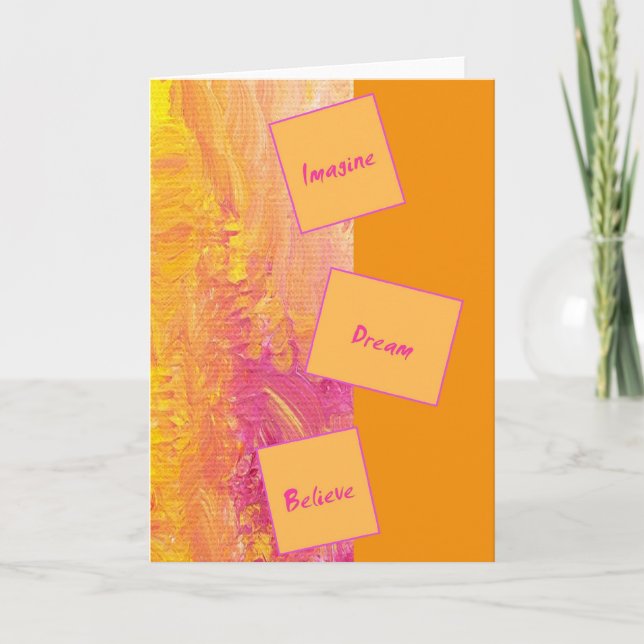 Motivational hälsningkort kort (Framsida)