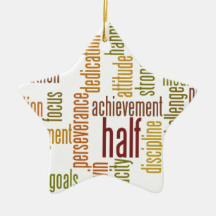 Motivational halvt maratonordmoln julgransprydnad keramik