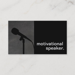 Motivational högtalare för modern svart visitkort