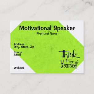 Motivational högtalare visitkort