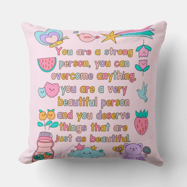 Motivational Home Decor Accent Kudde (Framsida)