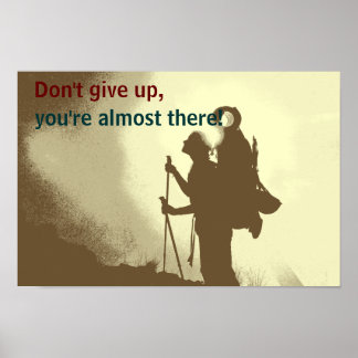 Motivational Inspirational Hiking Classroom Poster